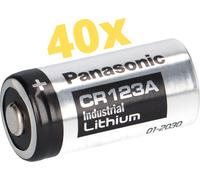 40 piles lithium 3V Panasonic, modèles CR123A – DL123A / CR17345,en gros