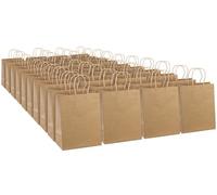 Infactory 40 sacs cadeaux en papier kraft avec anse 27 x 12 x 21 cm
