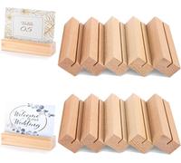 40 supports de cartes en bois, marque-places en bois pour mariage, anniversaire, fête, en bois de hêtre, 10 cm