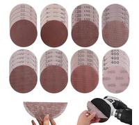 40 x Treillis Feuilles Abrasive Ø 150mm,60/80/120/150/180/240/320/400 Grain | Autoadhésifs Grains, Papier Abrasif pour Rond Ponceuse Excentrique, GEX 40-150, R7303