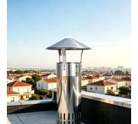 400.0mm Chapeau de Cheminée Capuchon de Pluie Chapeau Port D'échappement Couvre-cheminé pour Fumisterie Poele Exterieur Protection Contre