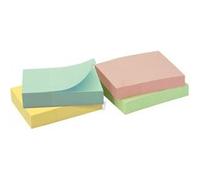 WAYTEX 400 Notes autocollantes repositionnables couleurs pastel 4 blocs de 100 feuilles 3,75 x 5 cm sens vertical