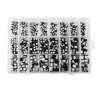 400 Pcs Condensateur SMD Condensateurs Electrolytiques en Aluminium SMD 24 Sortes Kit d'Assortiment de Condensateurs Electrolytiques 1uF - 1000uF