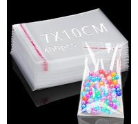 400 Pcs Sac Plastique Transparent 10x7cm Sachet Cellophane Auto-adhésifs | Transparent Self-adhesive Sachet, Réutilisable, Sachet Bonbon, OPP, Emballage Sachets, pour Chocolats, Bijoux, Cadeau, Noel
