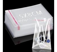 400 Pcs Sachet Plastique Transparent 5x8cm Sachet Bonbon Sac Auto Adhesif | Transparent Self-adhesive Sachet, Réutilisable, OPP Sac Cellophane, Emballage Sachets, pour Chocolats, Bijoux, Cadeau, Noel