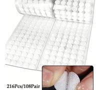 400 pièces/216 pièces/108 paires Autocollants ronds en nylon à forte adhérence, autocollants ronds adhésifs, crochet et boucle autocollants imperméables, convient pour la salle de classe, le bureau, l