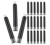 400 Pièces Recharges D’encre Noire 3,4mm en Plastique | Cartouches Courtes, Remplacement sans Outil, Compatible Stylos-plumage et Calligraphie