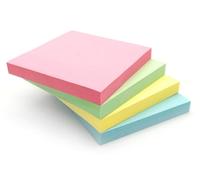 400 qualité Pastel Assortiment de couleurs Collant amovible notes 76 x 76 mm 4 blocs de 100