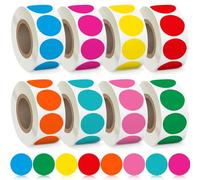 4000 Pcs Gommettes Autocollantes Rondes 20mm Gommettes Rondes Multicolore, Pastille Couleur Codage Étiquettes, Pastille Couleur Autocollante pour Calendriers Fournitures de Bureau École Famille