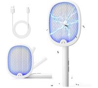 4000 V 1800mAh Raquette Electrique Insectes Raquette Pliable ,avec Câble Chargement USB-C Contre Moustiques, Mouches, Mites