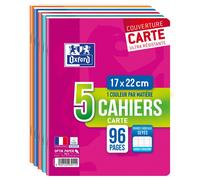 [400084973] Oxford Lot de 5 Cahiers Agrafés 17 x 22cm 96 Pages Grands Carreau...