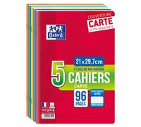 [400084974] Oxford Lot de 5 Cahiers Agrafé A4 (21 x 29,7cm) 96 Pages Grands C...