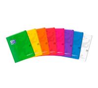 OXFORD Lot de 3 Cahiers Easybook agrafé17x22cm 48 pages grands carreaux 90g Couleurs aléatoires