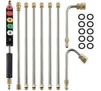 4000PSI Pointes de Lance de Remplacement télescopiques Outils de Nettoyage pour Le Lavage des fenêtres de Toit,Barres d'extension