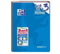 [400100081] OXFORD EasyBook Lot de 3 Cahiers Agrafés Grands Formats 24 x 32cm...