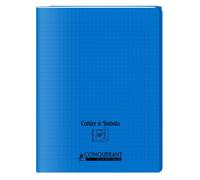 Cahier à rabats - CONQUERANT CLASSIQUE - 24x32 cm - 96 pages - Polypro - Grands carreaux Séyès