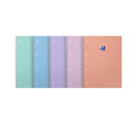 Cahier - OXFORD - 230x297 mm - 160 pages - Grands carreaux Seyès - Couleurs pastel aléatoires