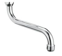 400213 Schläfer | Bec mural universel en S 30 cm x 3/4" chromé pour robinet cuisine, tuyau de rechange pour mitigeur mural avec aérateur intégré économiseur d'eau compatible Neoperl