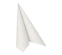 PAPSTAR Lot de 50 Serviettes Royal Collection pliées en 4 Blanc 40 cm x 40 cm Casali #84876