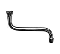 400313 Schläfer | Bec en S universel 200 mm pour robinet mural, métal chromé, raccord 3/4", économiseur d'eau compatible avec Neoperl Honeycomb, bec de rechange universel pour mitigeur mural