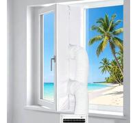 400cm Joint de Fenêtre pour Climatiseur Mobile, Kit Calfeutrage Climatiseur, Tissu Calfeutrage Fenêtres pour Portable Air Conditioner et Sèche, Fonctionne avec Toutes Unités Climatisation Mobiles