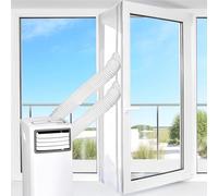 400CM Kit Joint de Fenêtre Climatisation Mobile avec Double Fermeture éclair, Étanche Calfeutrage de Fenêtre pour Climatiseurs et Déshumidificateurs l'Arrêt d'Air Chaud, Solide & Facile à Installer