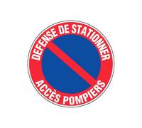 4034294 Panneau rond 30 cm Défense de stationner Accès pompier