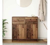 [40456]Buffet avec tiroir - Buffet MEUBLECHIC, commode meuble de rangement, vieux bois 80x34x76 cm bois d'ingénierie,Poids:24.1 Kg