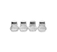 [40503] APS Mini salière/poivrière, set de 4, verre/acier inoxydable