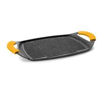 406023 grill plancha basic stone avec rainures 36x23cm