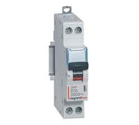 406801 Disjoncteur Legrand 10A unipolaire + neutre DX3 - courbe D - 4,5/6kA - À vis - 1 module