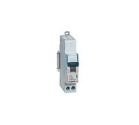 406884 Disjoncteur Legrand 20A unipolaire + neutre DX3 - courbe C - 4,5/6kA - AUTO+VIS - 1 module