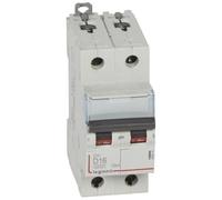 Legrand Disjoncteur bipolaire DX3 408015 – 16A 2P Courbe D 6/10kA à vis – 2 modules