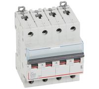 408122 Disjoncteur Tétrapolaire 50a - 4p Courbe D - 6/10ka - à Vis - Legrand Dx3