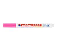 edding Marqueur craie liquide 4085 – rose fluorescent, 1 feutre 1–2 mm, effaçable pour vitres/verre