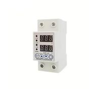40A/63A/80A/100A Din Rail Dual Display Adjustable Intelligent Over Voltage Current And Under Voltage Device Protector Relay AUOQKQUT(40A)