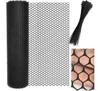 40cm ×5m Grillage Plastique Petite Maille, Rouleau Grillage avec 100 Serre-Câbles, Polyvalente Clôture en Maille, Noir CLOTURE