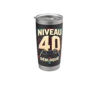 40ème anniversaire homme femme 40 ans 1986 déco drôle cadeau Gobelet isotherme en acier inoxydable double paroi