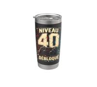 40ème anniversaire homme femme 40 ans 1986 déco drôle cadeau Gobelet isotherme en acier inoxydable double paroi
