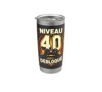 40ème anniversaire homme femme 40 ans 1986 déco drôle cadeau Gobelet isotherme en acier inoxydable double paroi