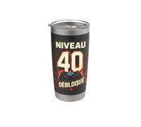 40ème anniversaire homme femme 40 ans 1986 déco drôle cadeau Gobelet isotherme en acier inoxydable double paroi