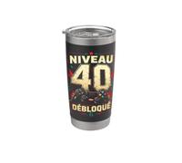 40ème anniversaire homme femme 40 ans 1986 déco drôle cadeau Gobelet isotherme en acier inoxydable double paroi