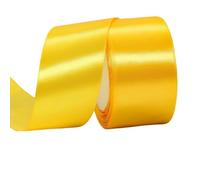 40mm Jaune Rubans pour emballage cadeau 22 mètres Rubans Satin, Jaune Satin Ruban Roll pour Polyester Ruban pour Bouquet de Fleurs,Couture,Nœuds,Gâteau,Décorations de Mariage Satins Décor