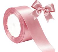40mm Rose fève Rubans pour emballage cadeau 22 mètres Rubans Satin, Rose fève Satin Ruban Roll pour Polyester Ruban pour Bouquet de Fleurs,Couture,Nœuds,Gâteau,Décorations de Mariage Satins Décor
