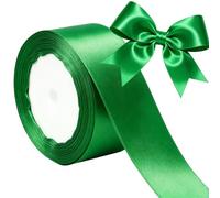 40mm Vert Rubans pour emballage cadeau 22 mètres Rubans Satin, Vert Satin Ruban Roll pour Polyester Ruban pour Bouquet de Fleurs,Couture,Nœuds,Gâteau,Décorations de Mariage Satins Décor