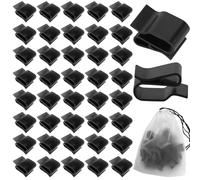 40pièces Pinces de Câble de Panneau Solaire, Fil Électrique Photovoltaïque Gérer en Plastique Pince Câble Attache Fixation Clip, Panneau Solaire Cadre Fil Guide Collier, Noir