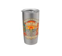 40th Birthday Tropical Vintage 1986 40 Years Old Men Women Gobelet isotherme en acier inoxydable double paroi