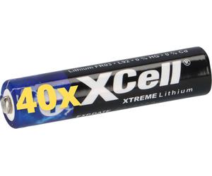 40x XTREME pile lithium AAA Micro FR03 L92 XCell 10x blister de 4 pièces