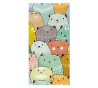 40X70cm Serviette Modèle De Chats Mignons Draps De Bain Doux Essuie-Mains Absorbantes Serviettes De Toilette pour Hommes Douche Hôtelière