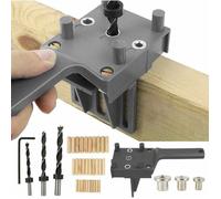 41 PCS Gabarits de Perçage Cheville Gabarit de Percage Tourillon Kit avec Centreur Tourillon 6/8/10mm pour Goujon en Bois à Main